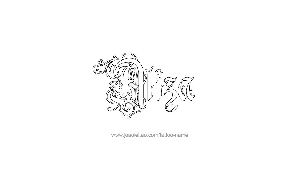 Tattoo Design  Name Aliza   