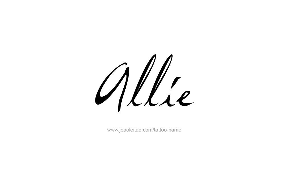 Tattoo Design  Name Allie   