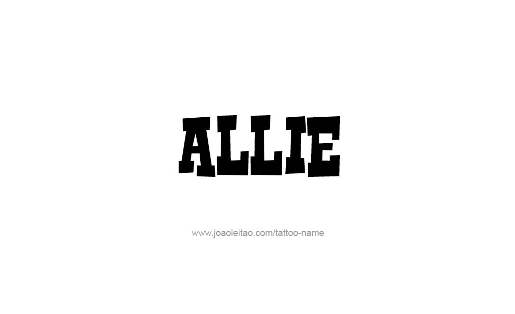 Tattoo Design  Name Allie   