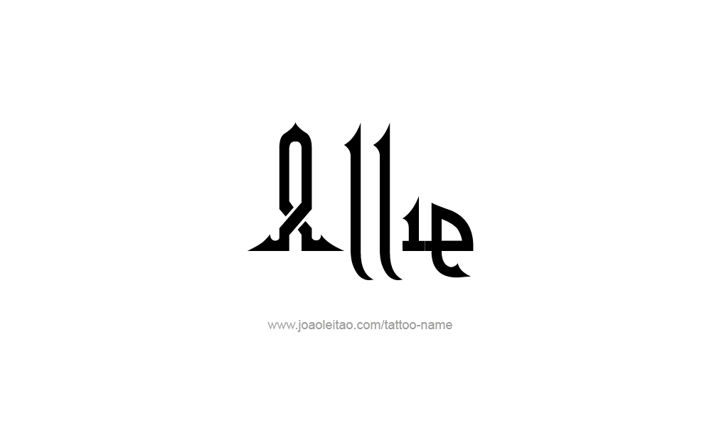 Tattoo Design  Name Allie   