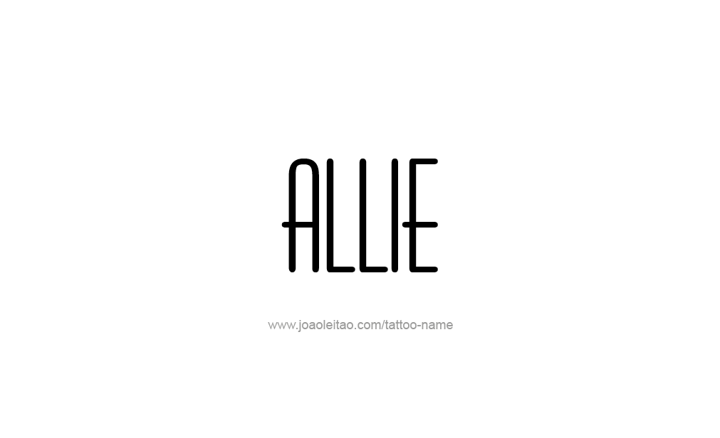 Tattoo Design  Name Allie   