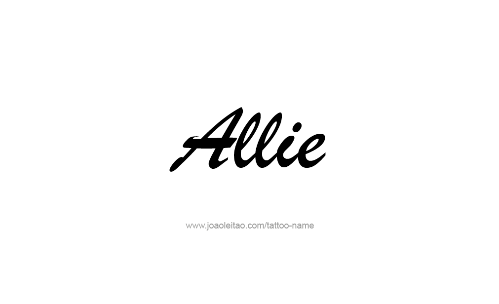 Tattoo Design  Name Allie   