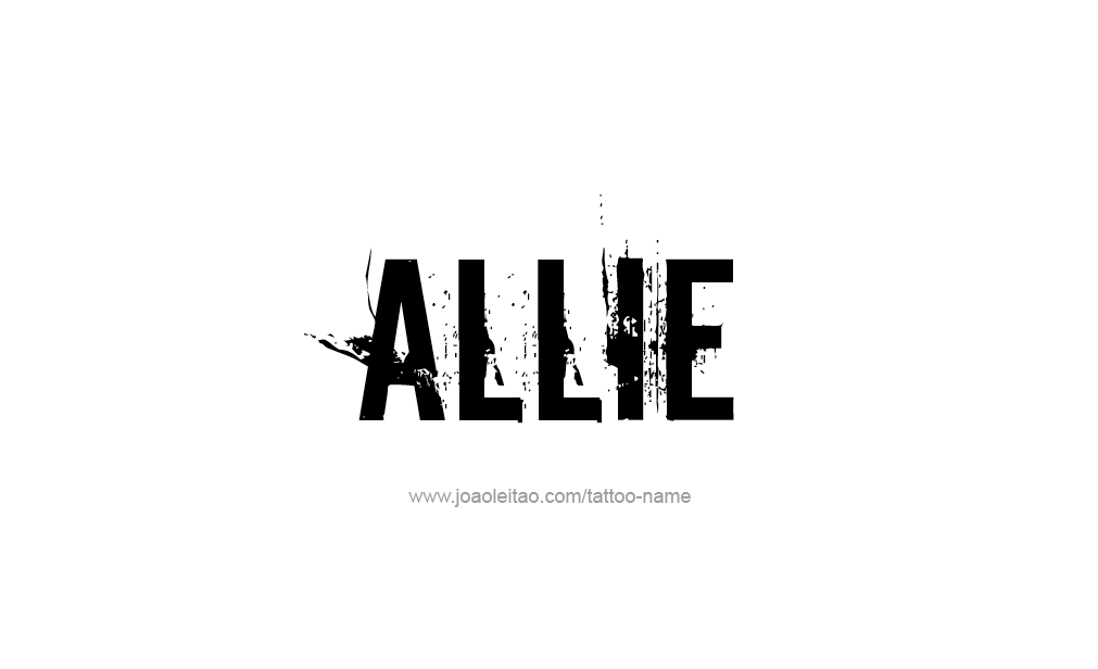 Tattoo Design  Name Allie   