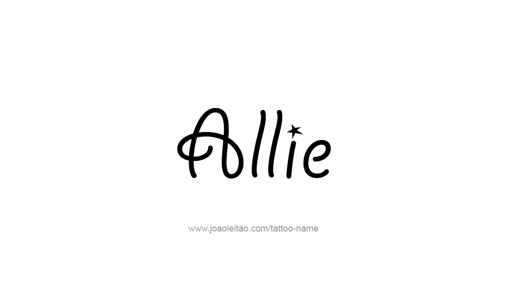 Tattoo Design  Name Allie   