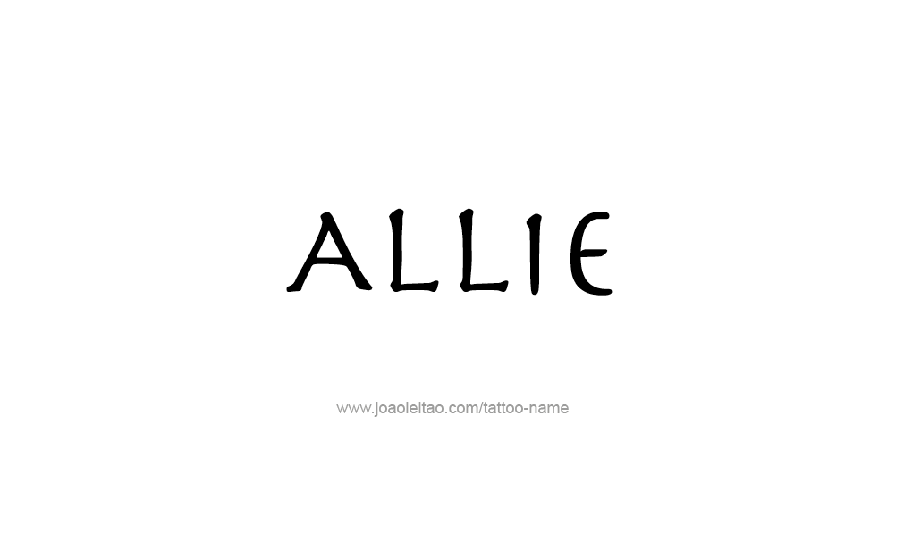 Tattoo Design  Name Allie   