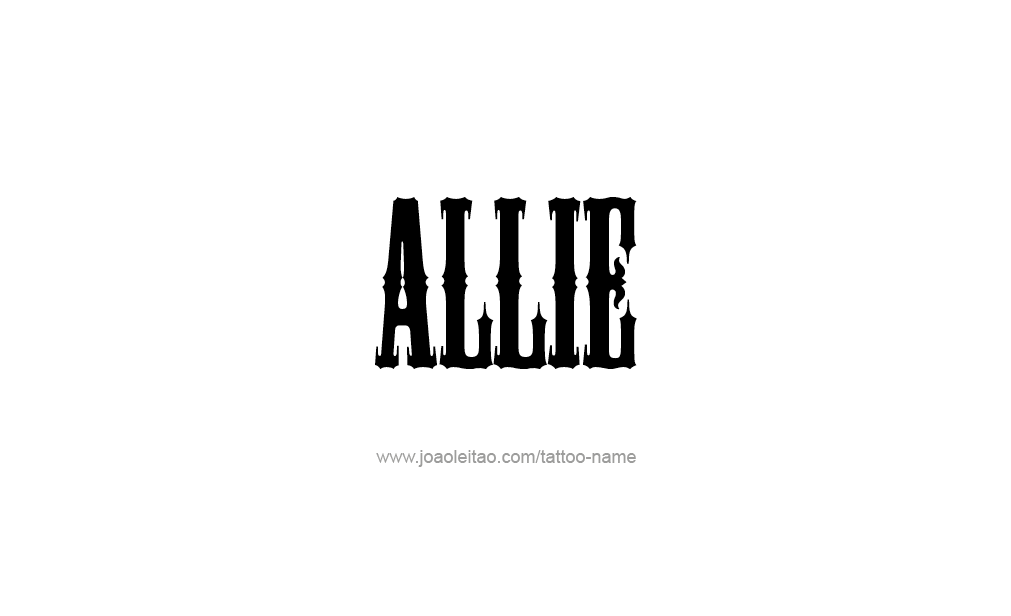 Tattoo Design  Name Allie   