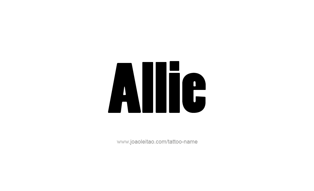 Tattoo Design  Name Allie   