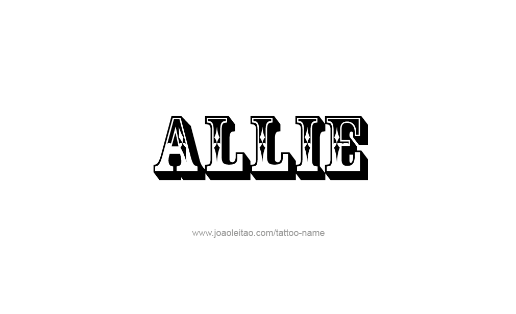 Tattoo Design  Name Allie   