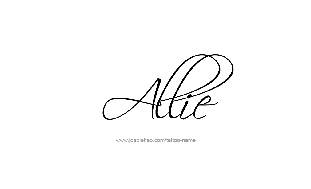 Tattoo Design  Name Allie   