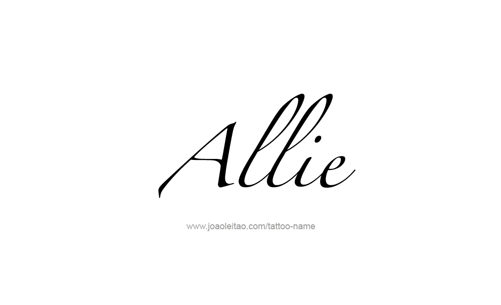 Tattoo Design  Name Allie   