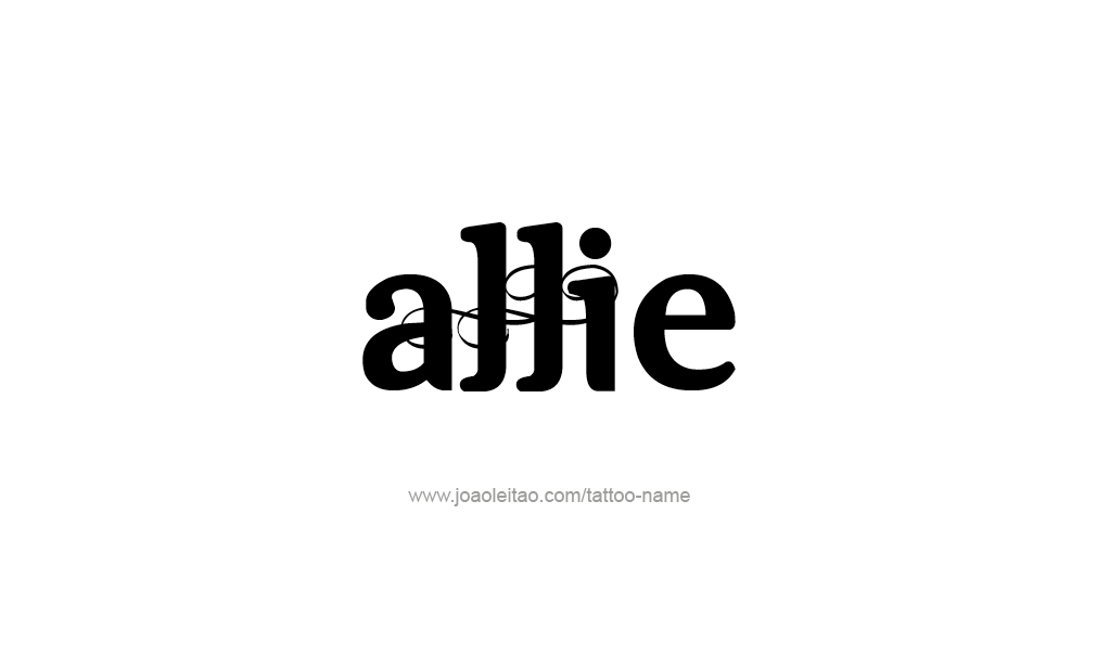 Tattoo Design  Name Allie   