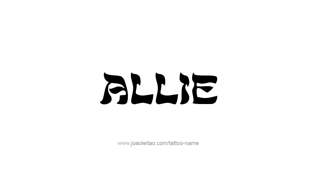 Tattoo Design  Name Allie   