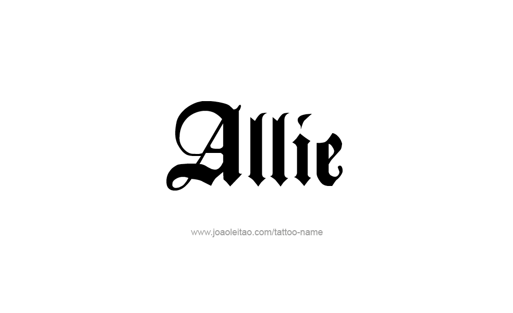 Tattoo Design  Name Allie   