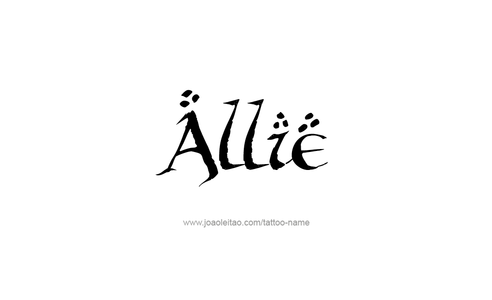 Tattoo Design  Name Allie   