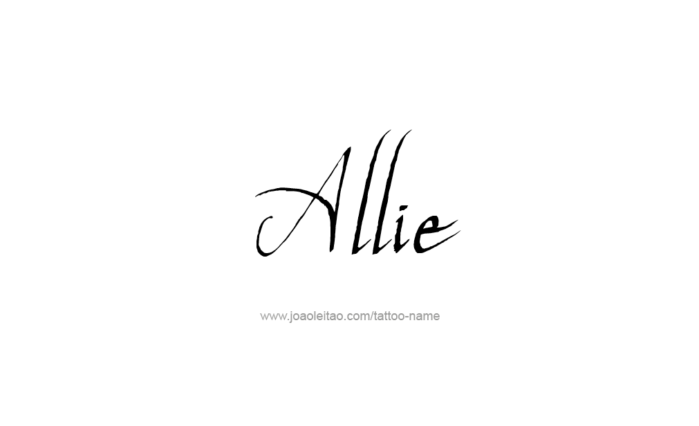 Tattoo Design  Name Allie   