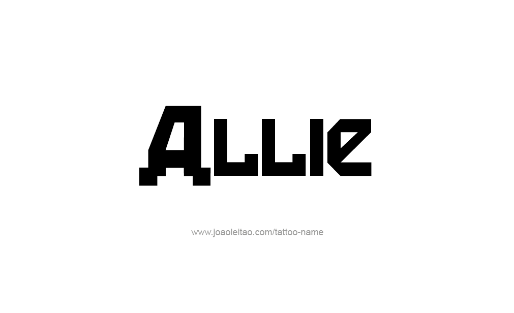 Tattoo Design  Name Allie   