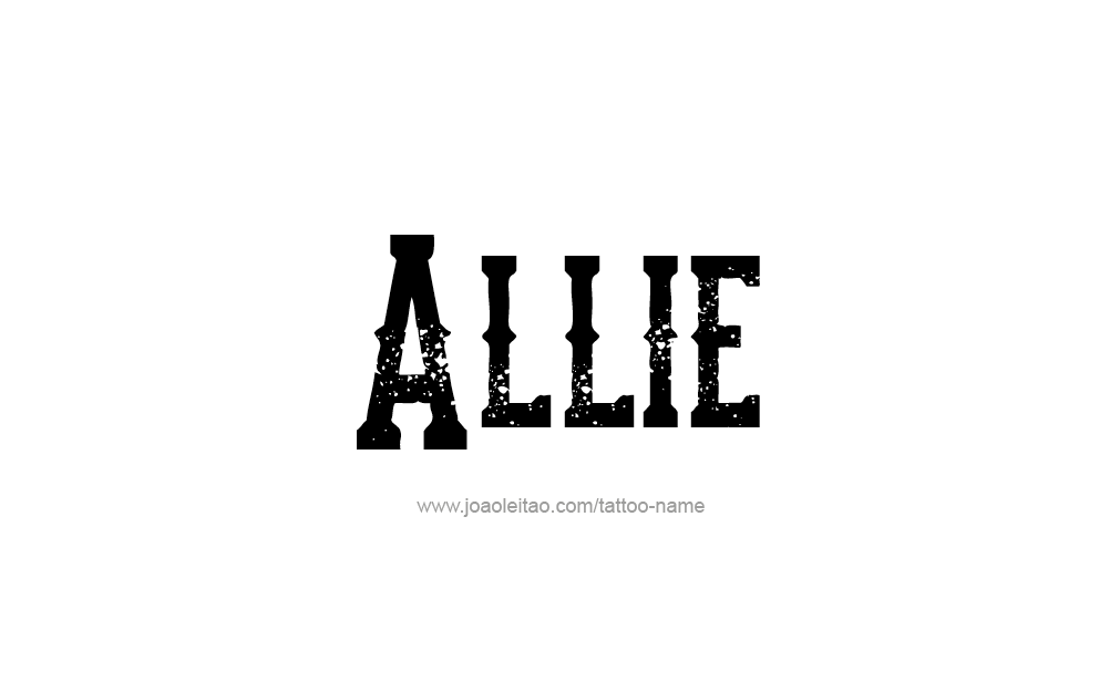 Tattoo Design  Name Allie   