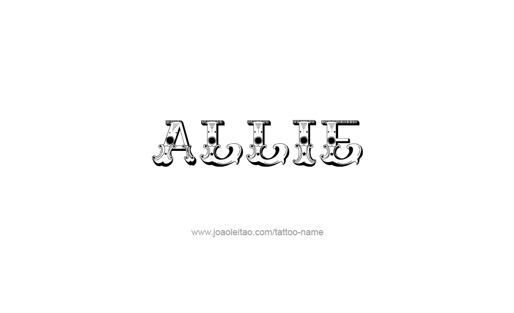 Tattoo Design  Name Allie   