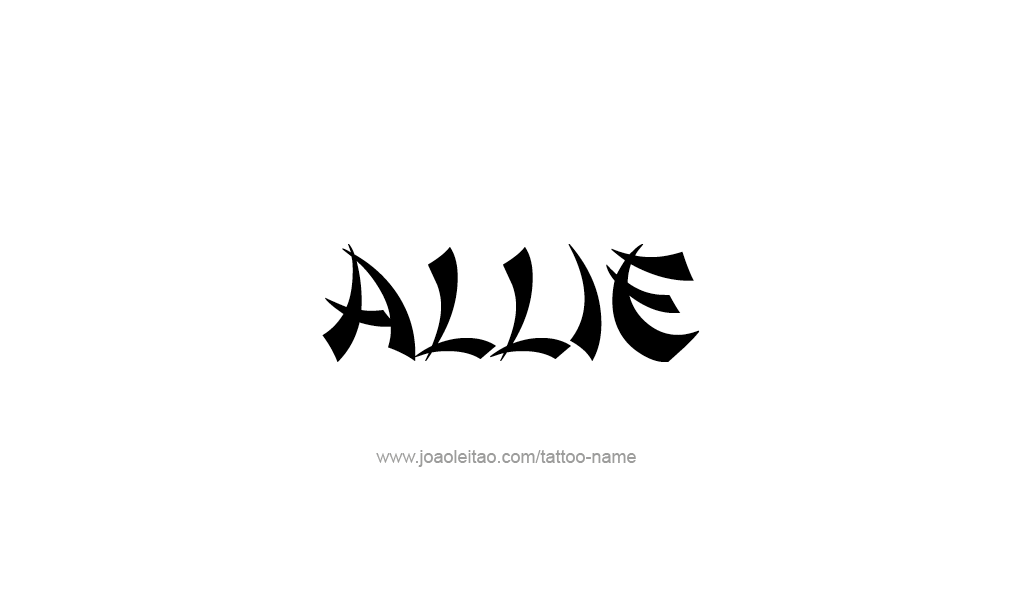 Tattoo Design  Name Allie