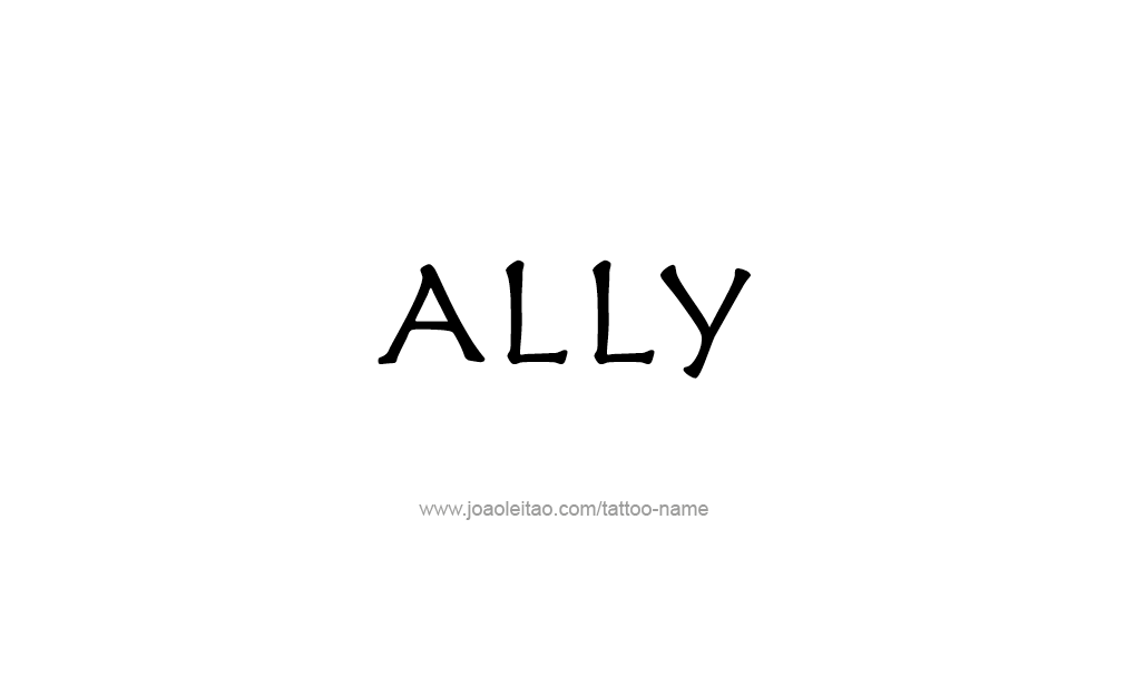 Tattoo Design  Name Ally   