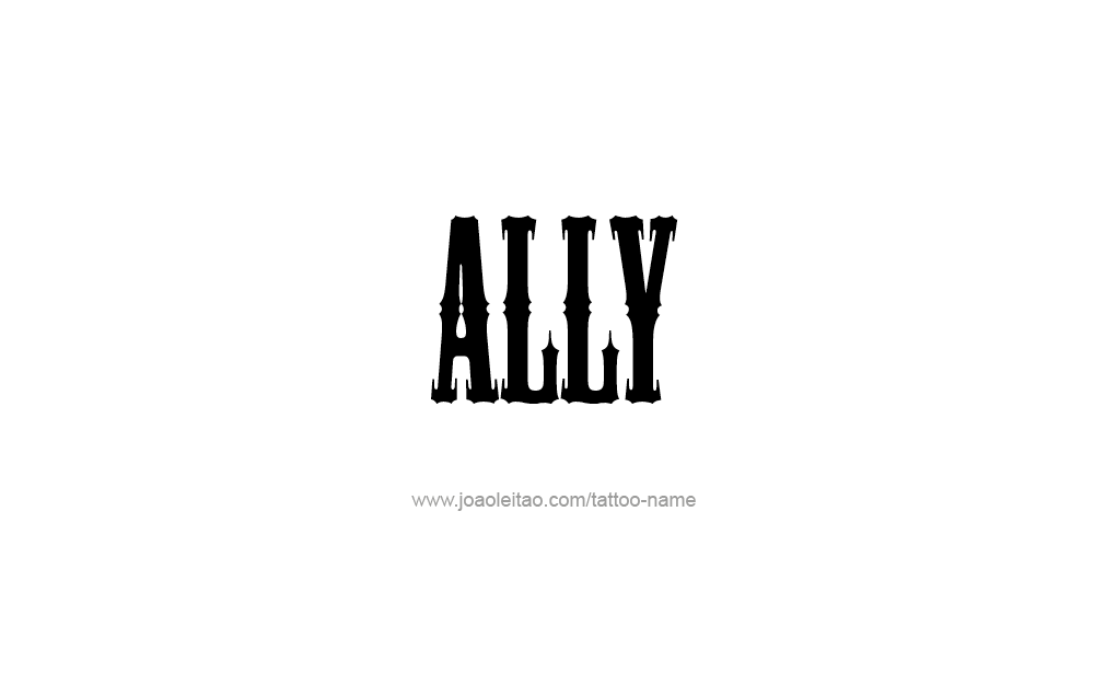 Tattoo Design  Name Ally   