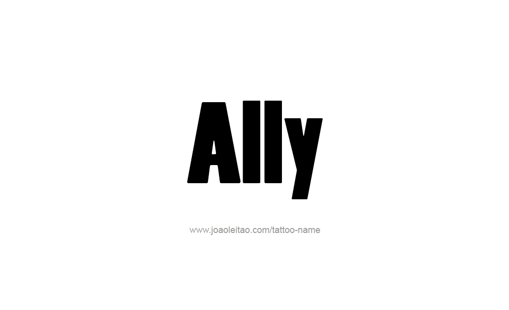 Tattoo Design  Name Ally   