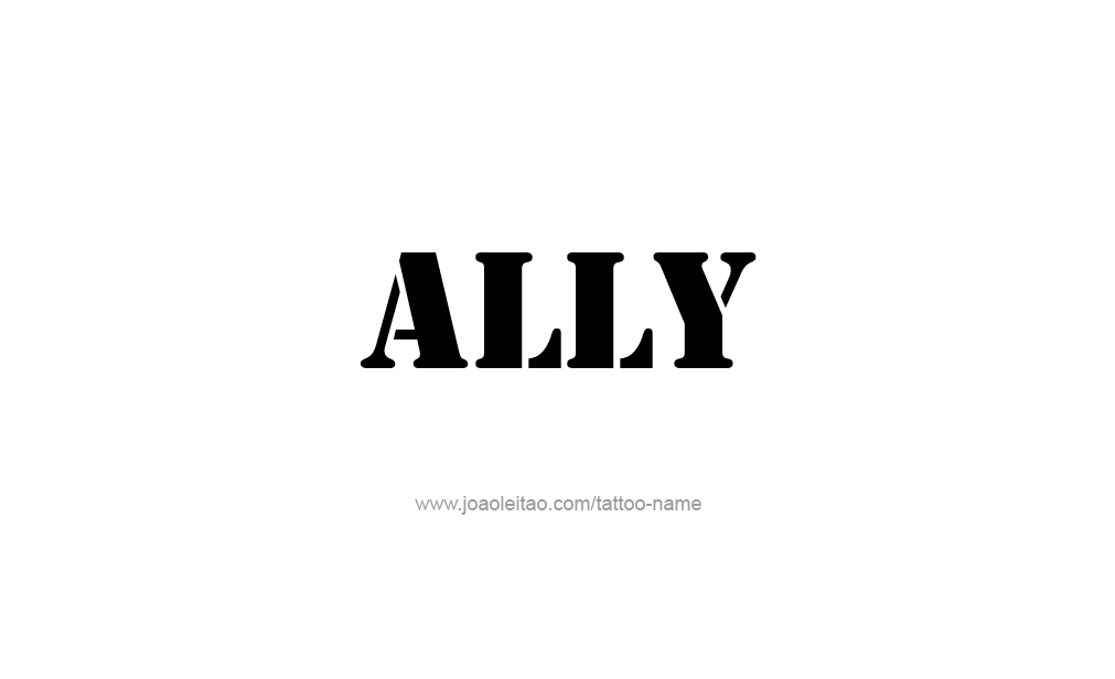 Tattoo Design  Name Ally   