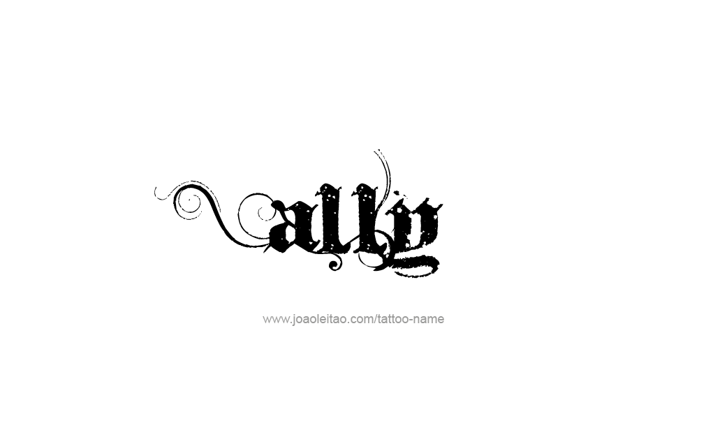 Tattoo Design  Name Ally   