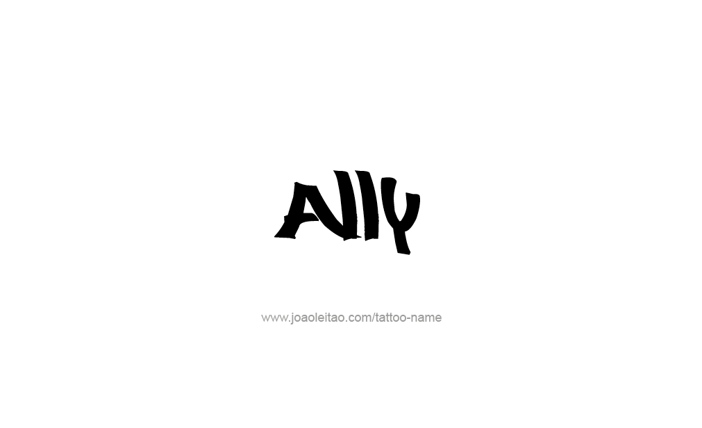 Tattoo Design  Name Ally   