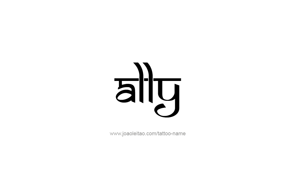 Tattoo Design  Name Ally   