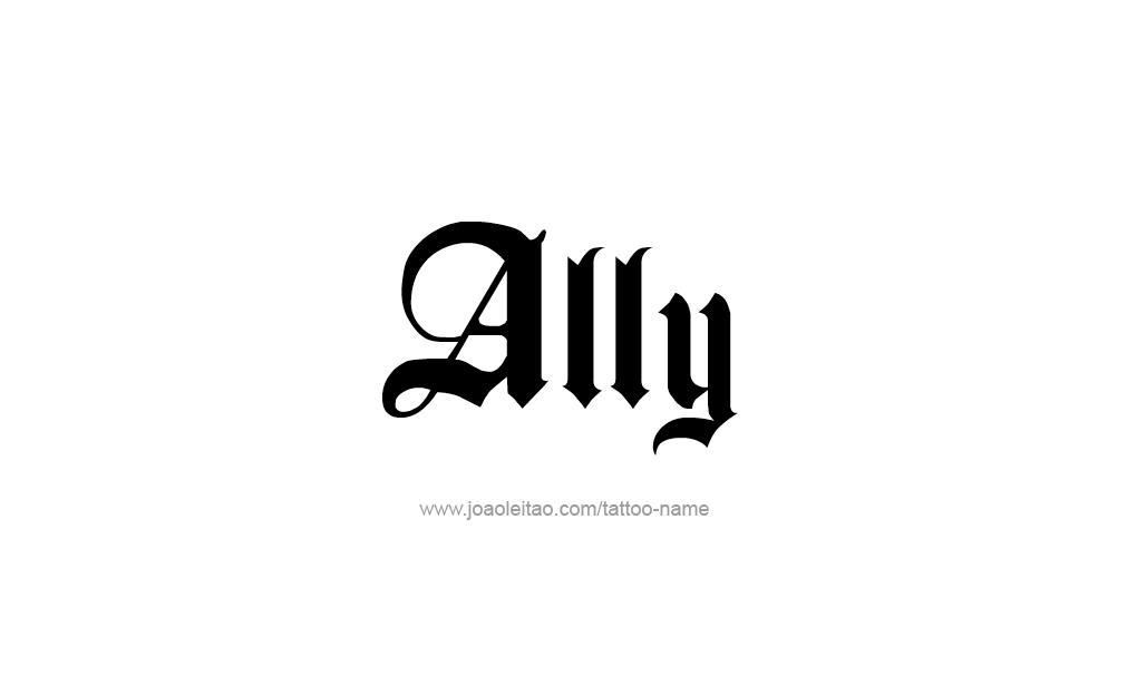 Tattoo Design  Name Ally   