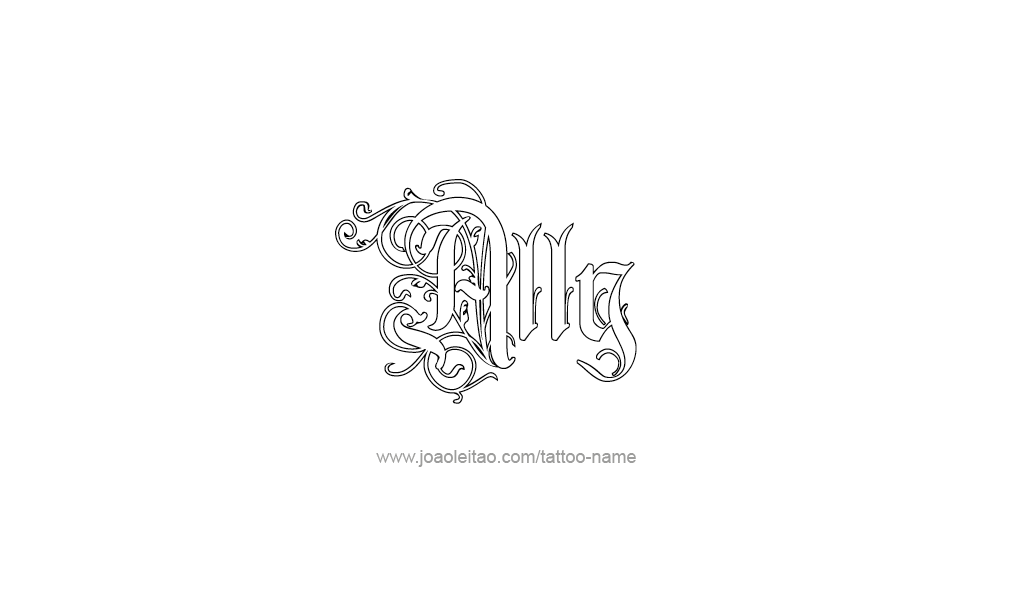 Tattoo Design  Name Ally   