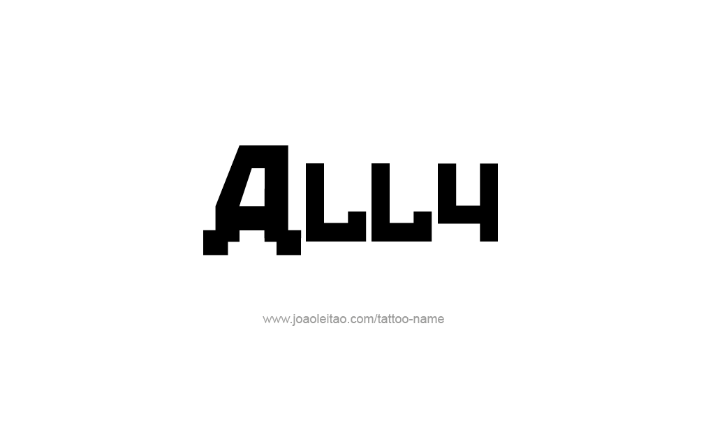 Tattoo Design  Name Ally   