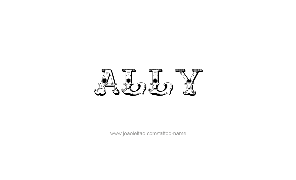 Tattoo Design  Name Ally   