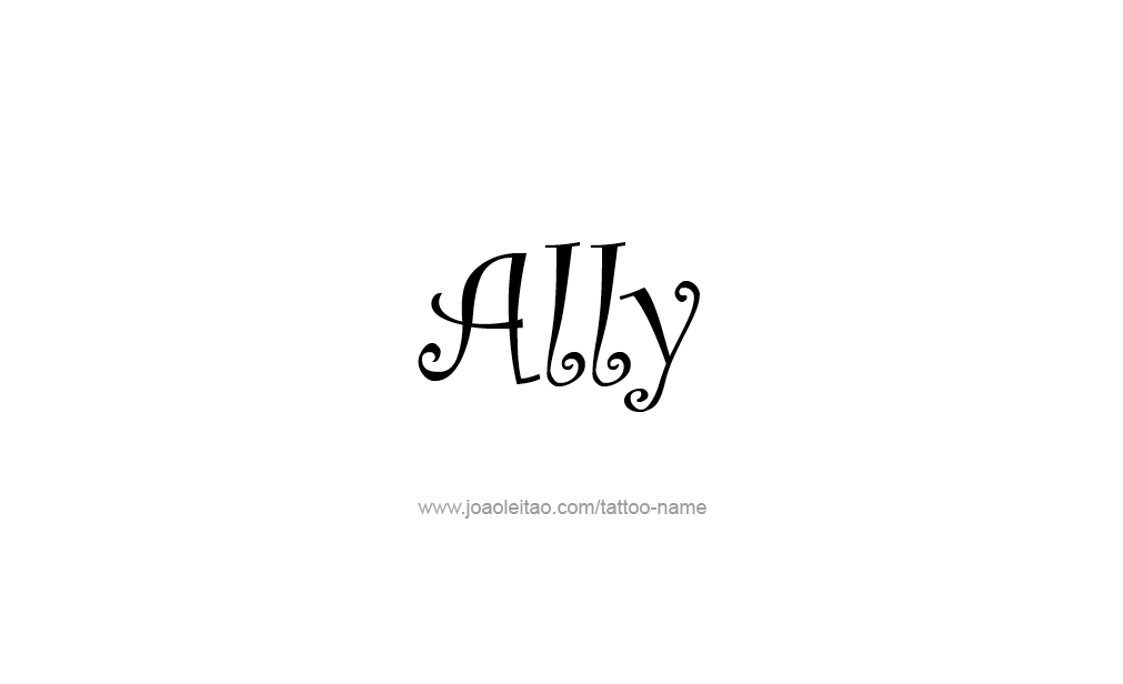 Tattoo Design  Name Ally   