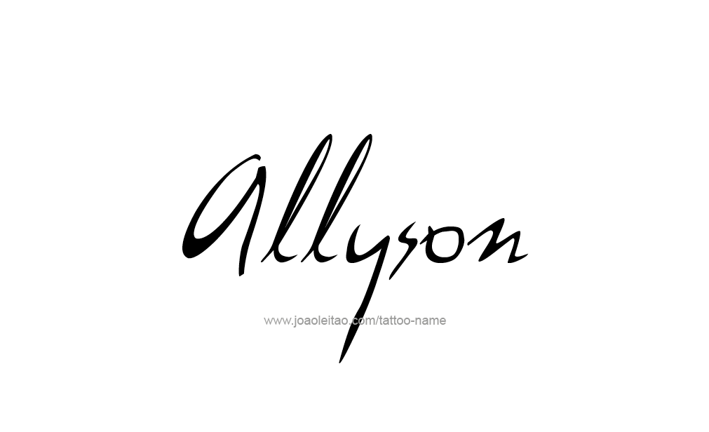 Tattoo Design  Name Allyson   