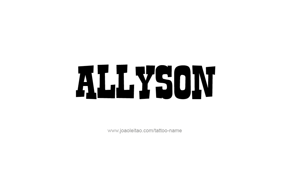 Tattoo Design  Name Allyson   