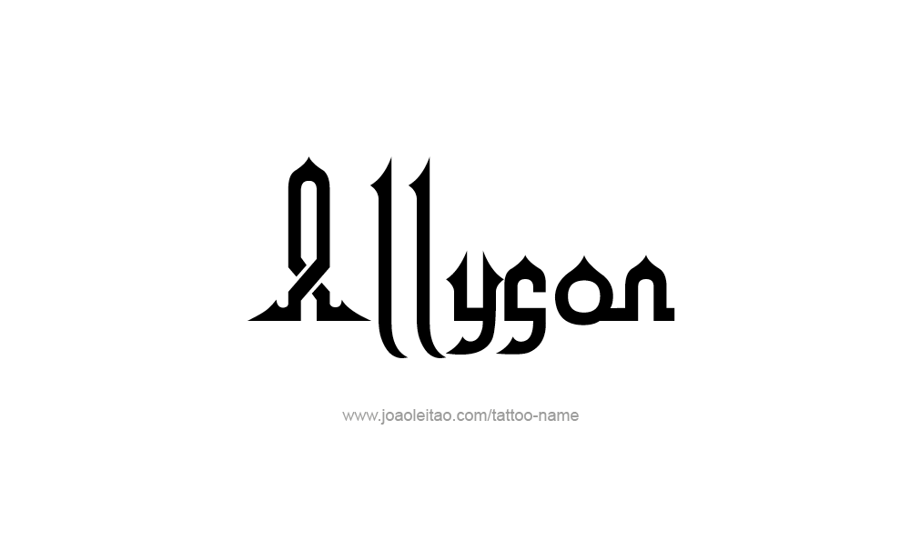 Tattoo Design  Name Allyson   