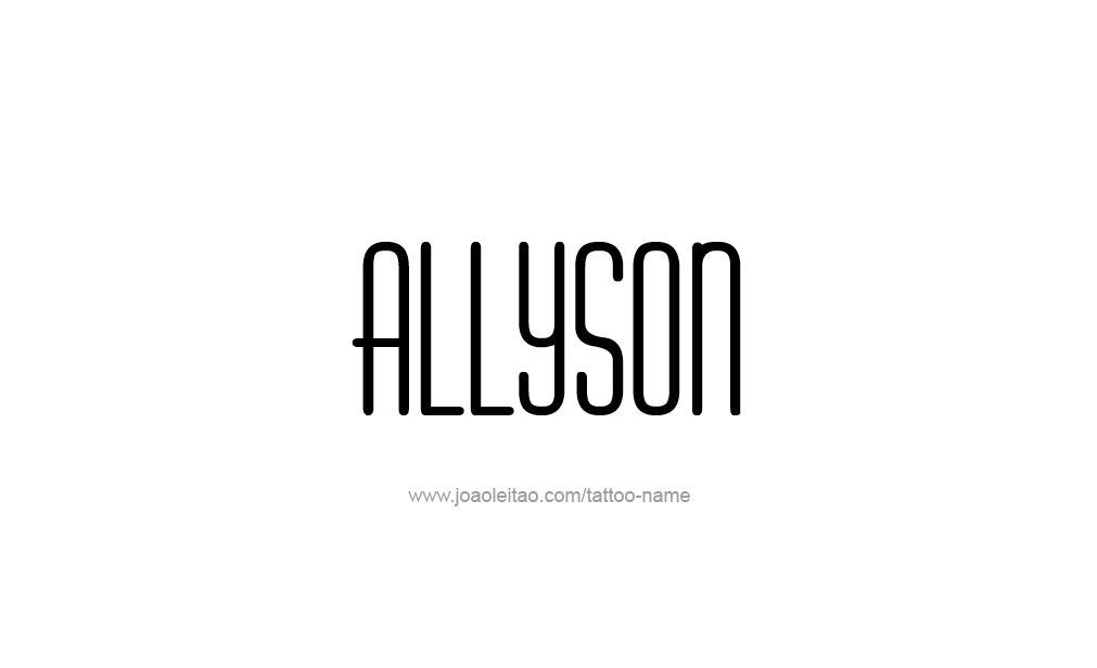 Tattoo Design  Name Allyson   