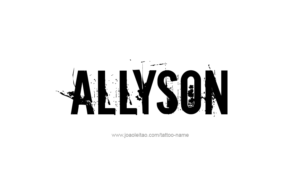 Tattoo Design  Name Allyson   