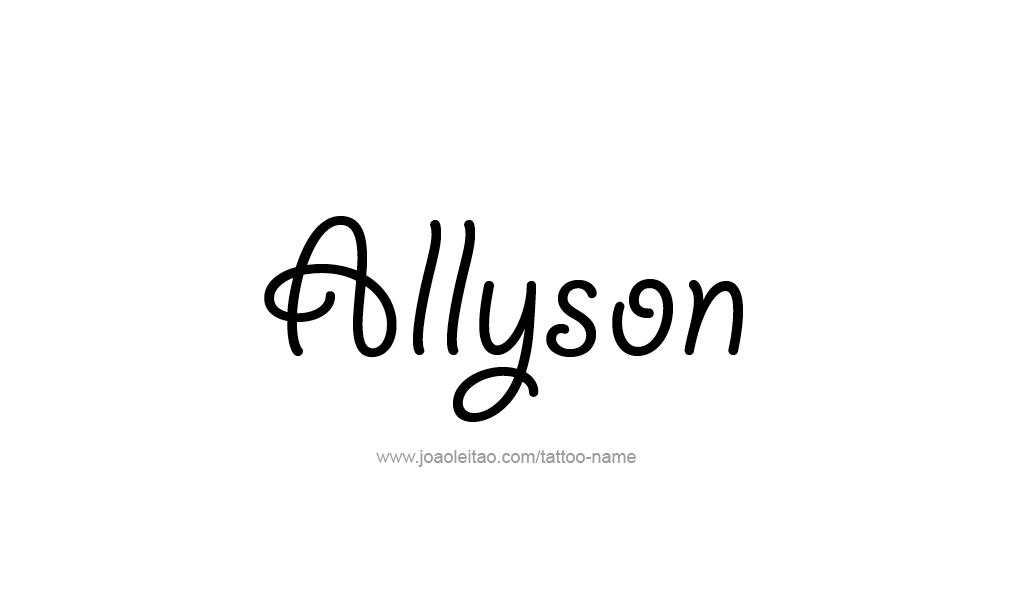 Tattoo Design  Name Allyson   