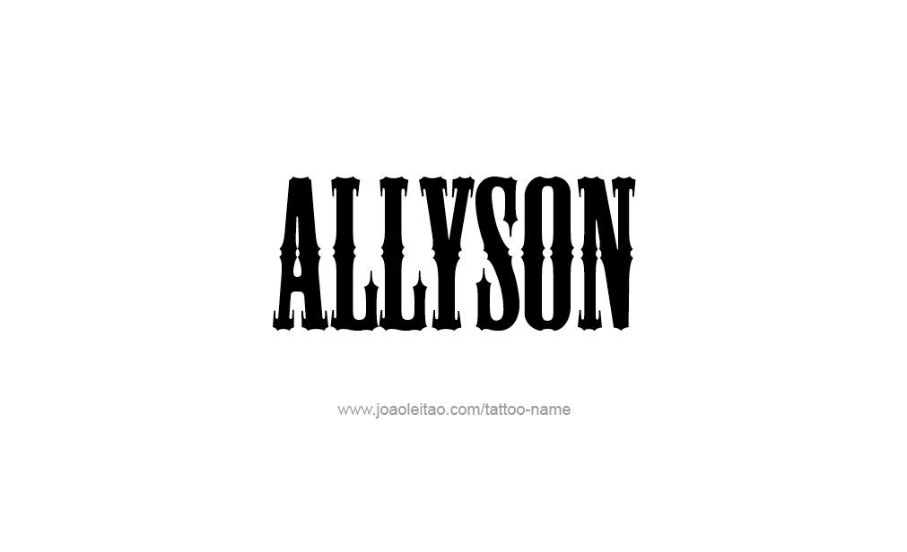 Tattoo Design  Name Allyson   