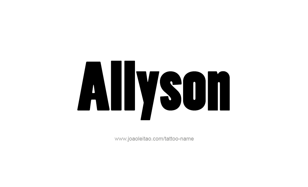 Tattoo Design  Name Allyson   