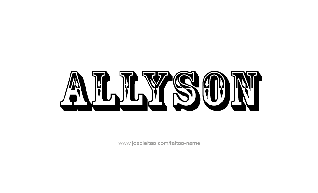 Tattoo Design  Name Allyson   