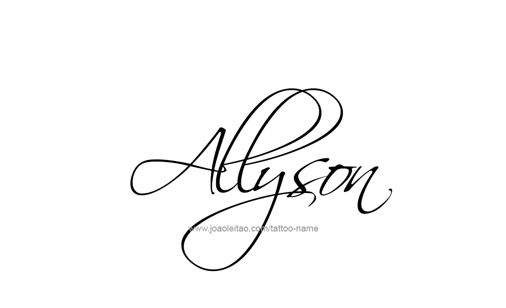 Tattoo Design  Name Allyson   