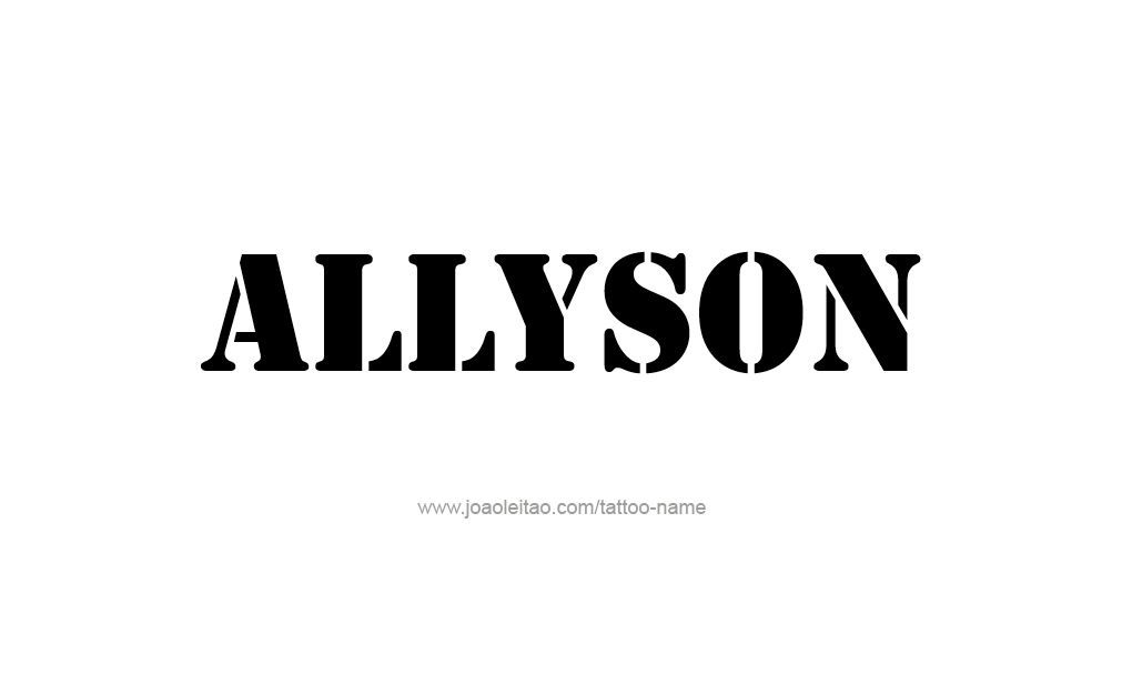 Tattoo Design  Name Allyson   