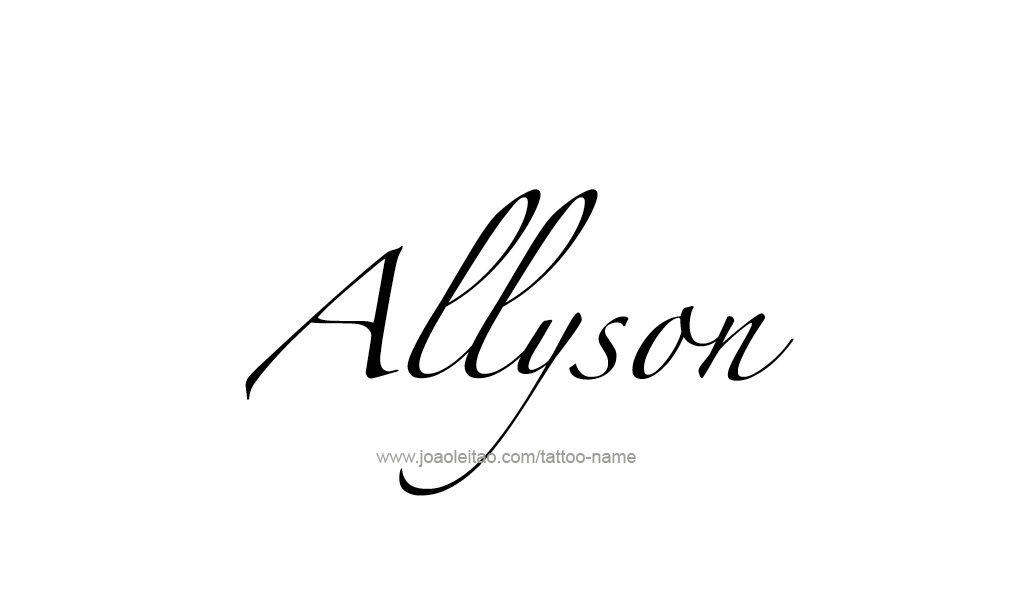 Tattoo Design  Name Allyson   