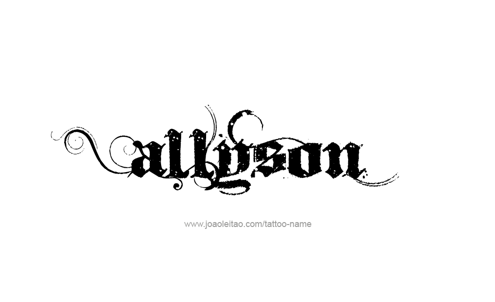 Tattoo Design  Name Allyson   