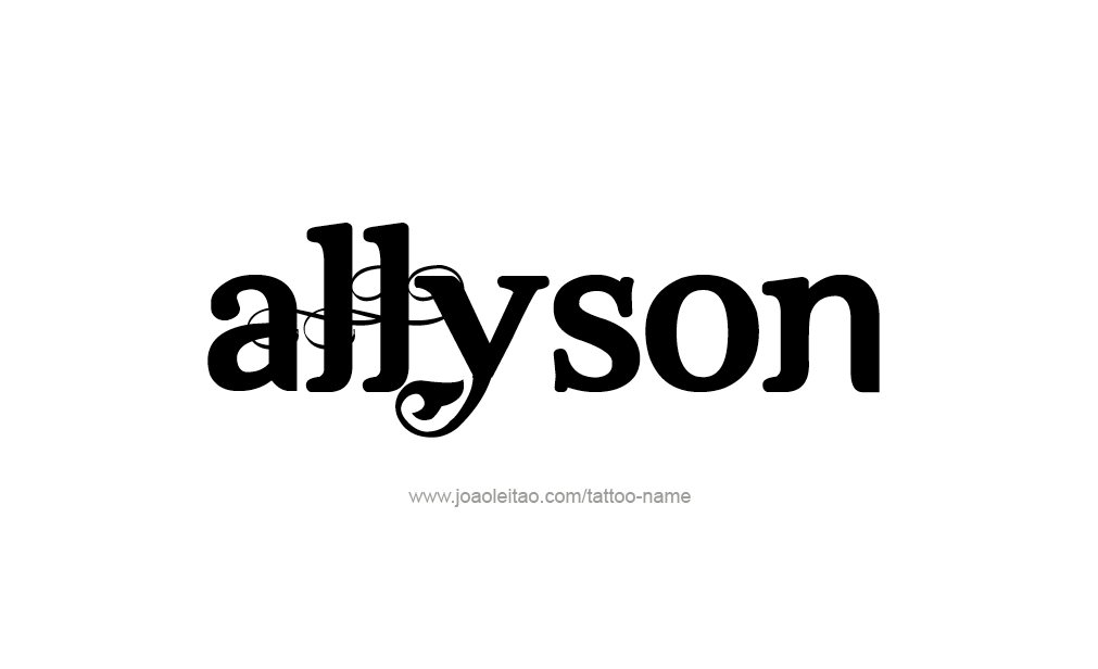 Tattoo Design  Name Allyson   