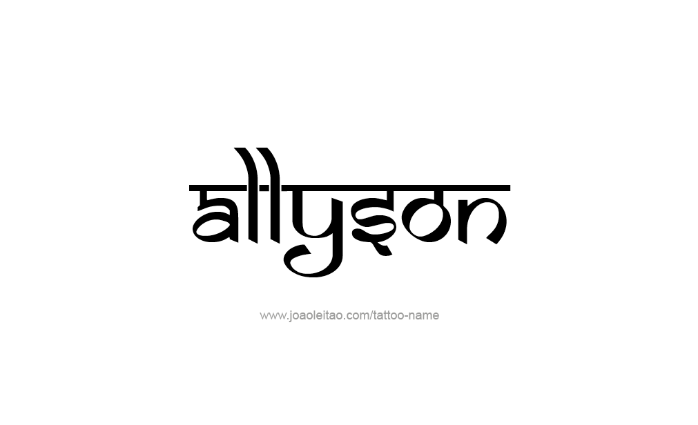 Tattoo Design  Name Allyson   